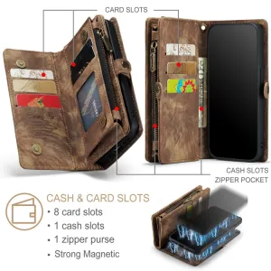 WALLET Obal s peňaženkou 2v1 pre Apple iPhone XR hnedý