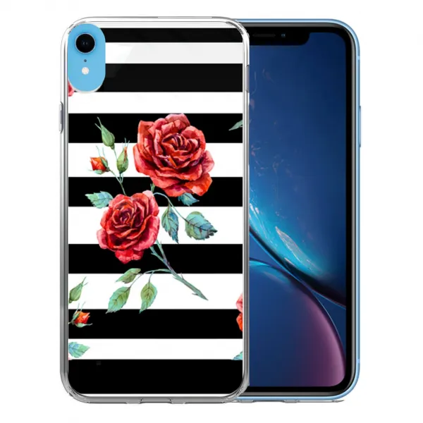 PROTEMIO MY ART Ochranný kryt Apple iPhone XR BLACK AND WHITE (034)