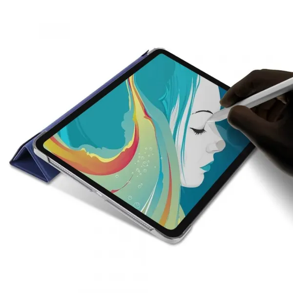 LEATHER Zaklápací obal Apple iPad Pro 12.9 (2018) ružový