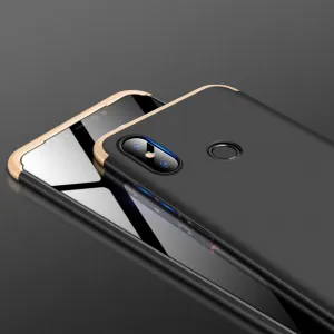 360° ochranný kryt Xiaomi Redmi Note 6 Pro čierny (zlatý)