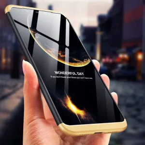 360° ochranný kryt Xiaomi Redmi Note 6 Pro čierny (zlatý)