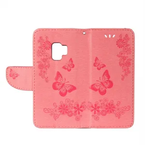 ART Peňaženkový obal Samsung Galaxy S9 Butterfly ružový