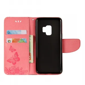 ART Peňaženkový obal Samsung Galaxy S9 Butterfly ružový
