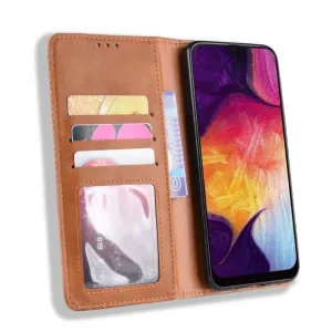 BUSINESS Peňaženkový obal Samsung Galaxy A50 hnedý