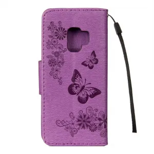 ART Peňaženkový obal Samsung Galaxy S9 Butterfly fialový