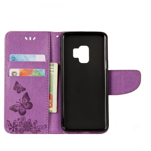 ART Peňaženkový obal Samsung Galaxy S9 Butterfly fialový