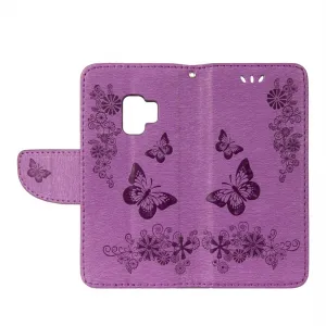 ART Peňaženkový obal Samsung Galaxy S9 Butterfly fialový