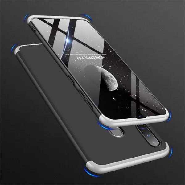 360° Ochranný obal Samsung Galaxy A30 čierny-strieborný