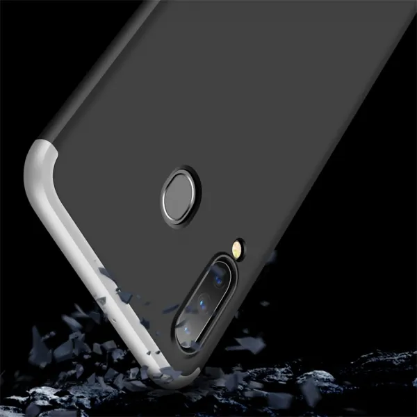 360° Ochranný obal Samsung Galaxy A30 čierny-strieborný