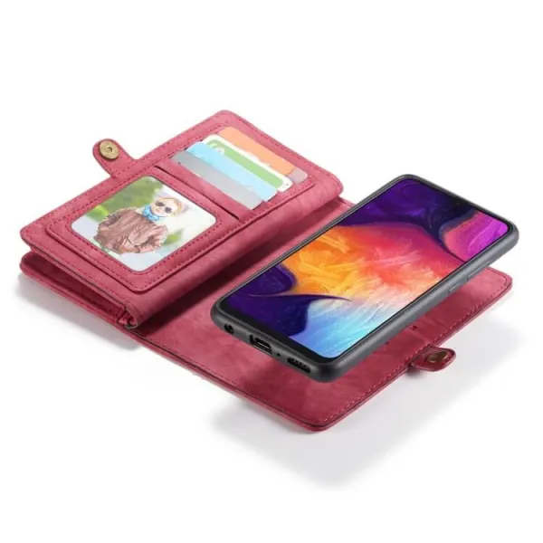 WALLET Obal s peňaženkou 2v1 Samsung Galaxy A50 červený