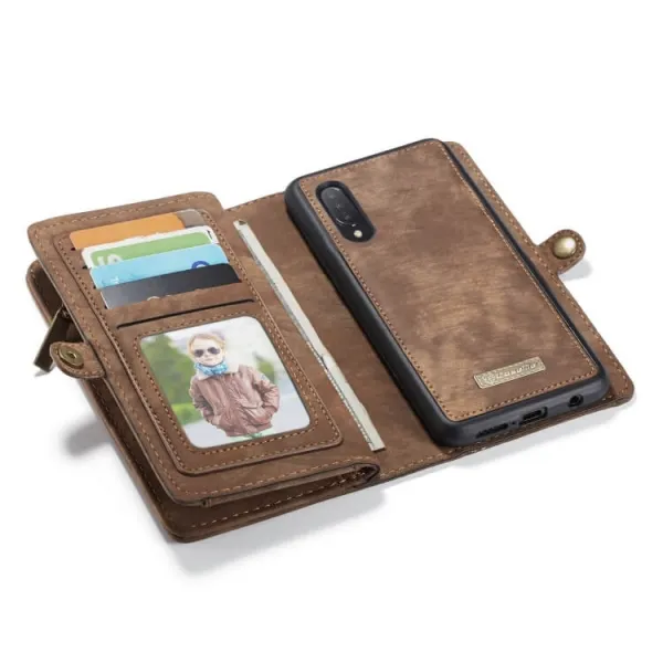 WALLET Obal s peňaženkou 2v1 Samsung Galaxy A50 hnedý