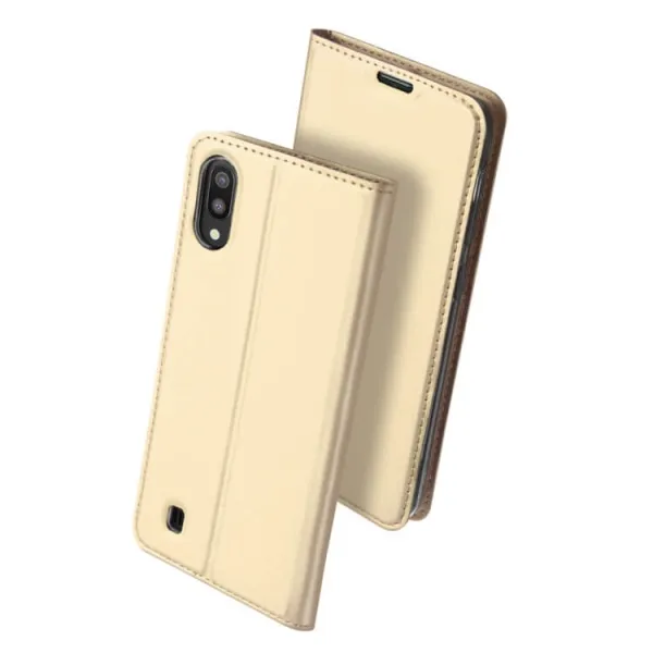 DUX Peňaženkový obal Samsung Galaxy M10 zlatý