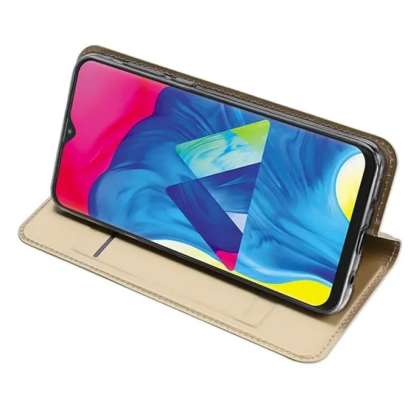 DUX Peňaženkový obal Samsung Galaxy M10 zlatý
