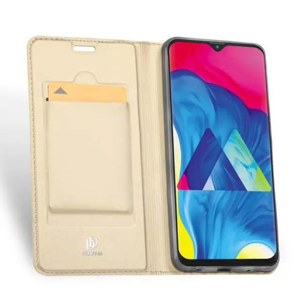 DUX Peňaženkový obal Samsung Galaxy M10 zlatý