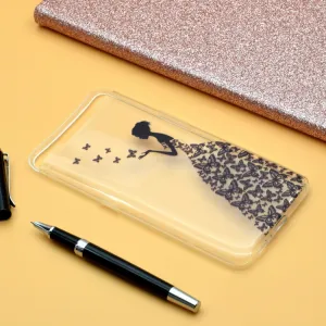 ART TPU Ochranný kryt Samsung Galaxy A80 BUTTERFLY GIRL