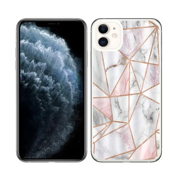 PROTEMIO MY ART Ochranný obal Apple iPhone 11 PINK MARBLE (143)