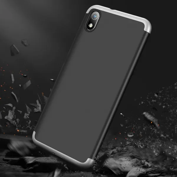 360° Ochranný kryt Xiaomi Redmi 7A čierny-strieborný