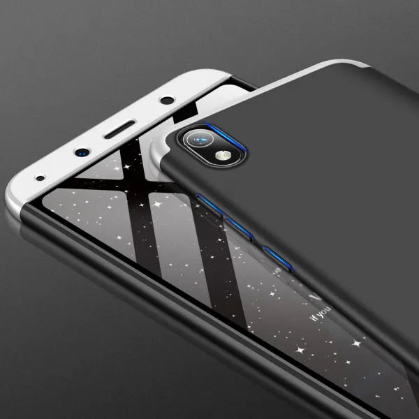360° Ochranný kryt Xiaomi Redmi 7A čierny-strieborný