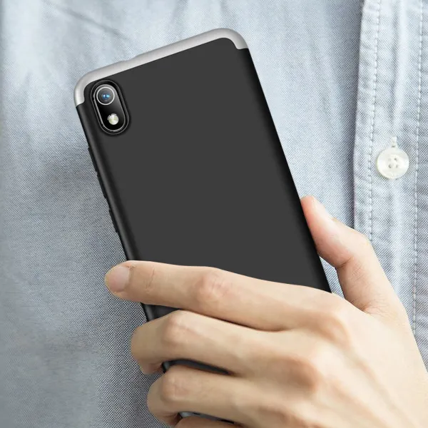 360° Ochranný kryt Xiaomi Redmi 7A čierny-strieborný