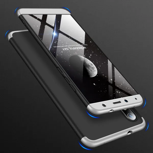 360° Ochranný kryt Xiaomi Redmi 7A čierny-strieborný