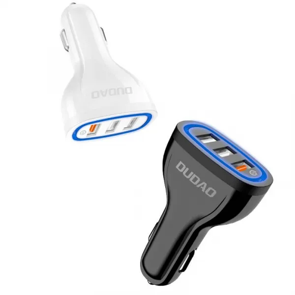 DUDAO R7s Nabíjačka do auta 3X USB QuickCharge 3.0 biela