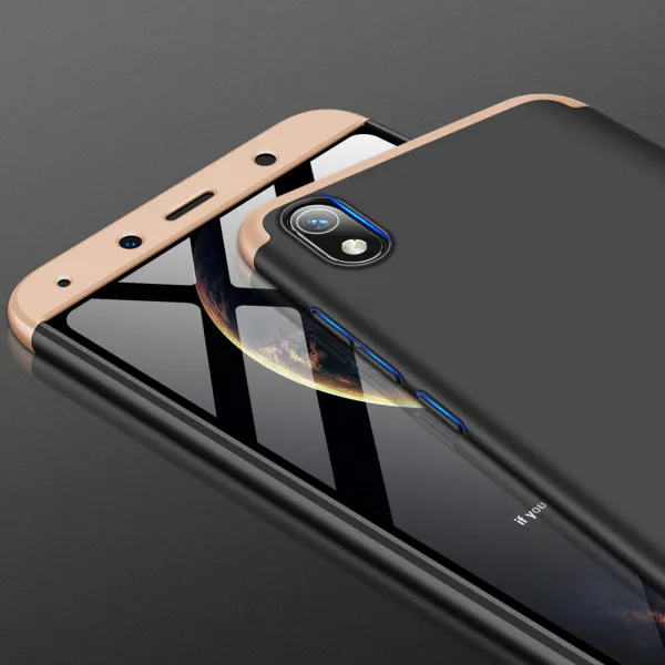 360° Ochranný kryt Xiaomi Redmi 7A čierny-zlatý