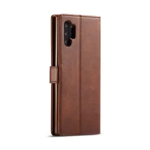 IMEEKE  Peňaženkový obal Samsung Galaxy Note 10 Plus tmavohnedý