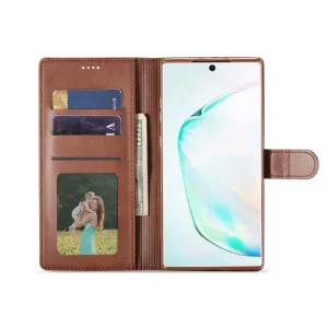 IMEEKE  Peňaženkový obal Samsung Galaxy Note 10 Plus tmavohnedý