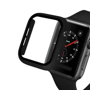 ENKAY Obal s tvrdeným sklom pre Apple Watch 6 / SE / 5 / 4 40mm čierny