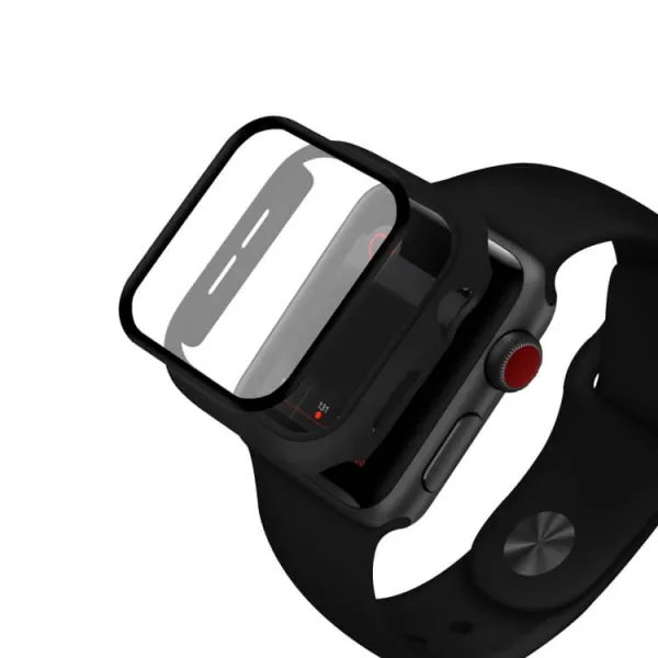 ENKAY Obal s tvrdeným sklom pre Apple Watch 6 / SE / 5 / 4 40mm čierny