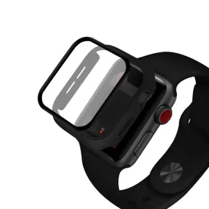 ENKAY Obal s tvrdeným sklom pre Apple Watch 6 / SE / 5 / 4 40mm čierny