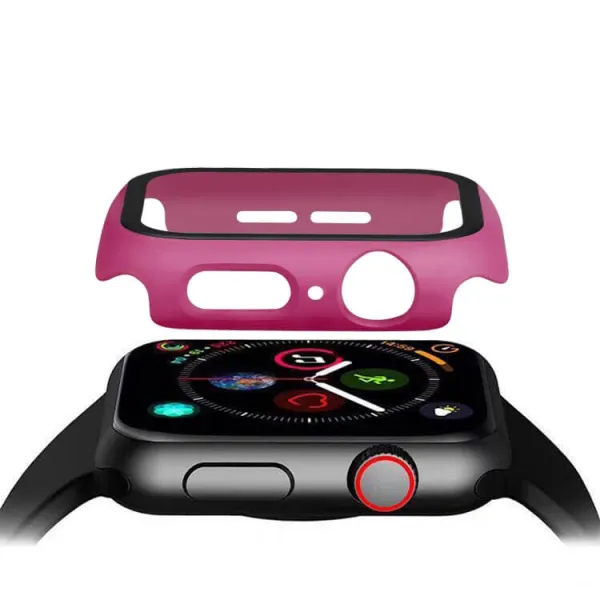 ENKAY Obal s tvrdeným sklom pre Apple Watch6 / SE / 5 / 4 40mm ružový