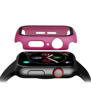 ENKAY Obal s tvrdeným sklom pre Apple Watch6 / SE / 5 / 4 40mm ružový