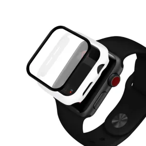 ENKAY Obal s tvrdeným sklom pre Apple Watch6 / SE / 5 / 4 (44mm) biely