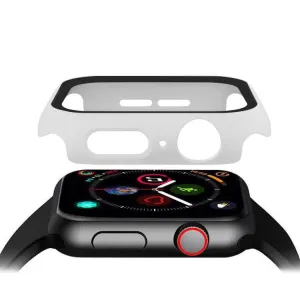 ENKAY Obal s tvrdeným sklom pre Apple Watch6 / SE / 5 / 4 (44mm) biely