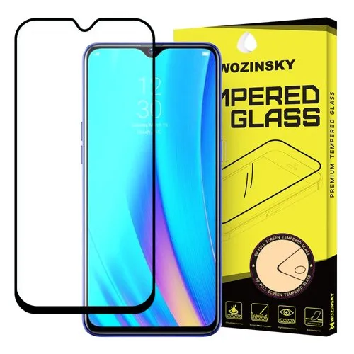 3D Tvrdené sklo Realme 3 Pro čierne