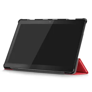 LEATHER Zaklápací obal Lenovo Tab M10 (X605F / X505L / X505F / ZA4G0019CZ / ZA480034CZ)  červený