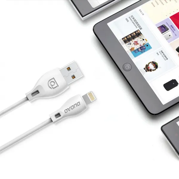 DUDAO L4 kábel USB Typ-C 2 metre biely