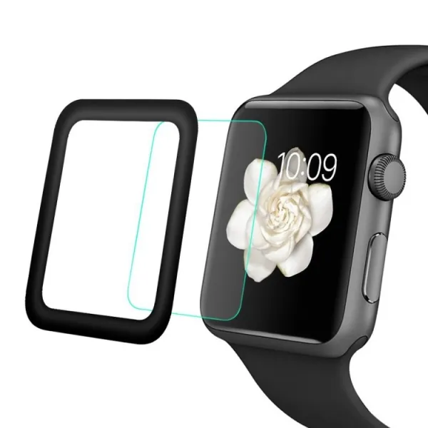 Tvrdené ochranné sklo Apple Watch 1 / 2 / 3 42mm čierne