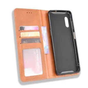 BUSINESS Peňaženkový kryt Samsung Galaxy Xcover Pro hnedý