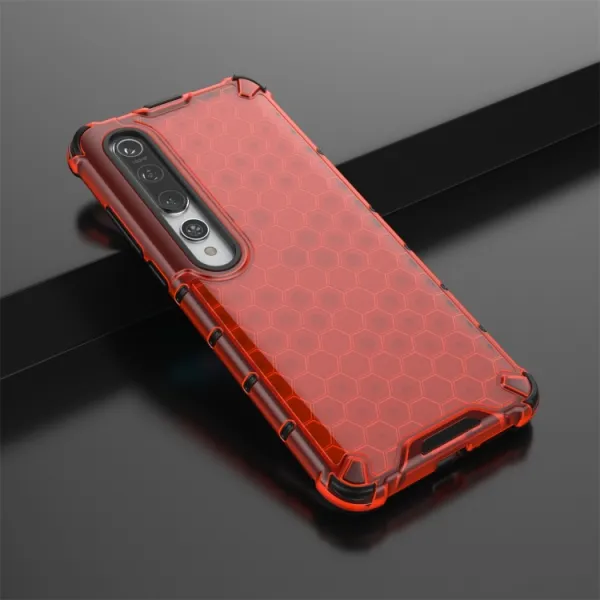 HONEYCOMB Ochranný kryt Xiaomi Mi 10  červený