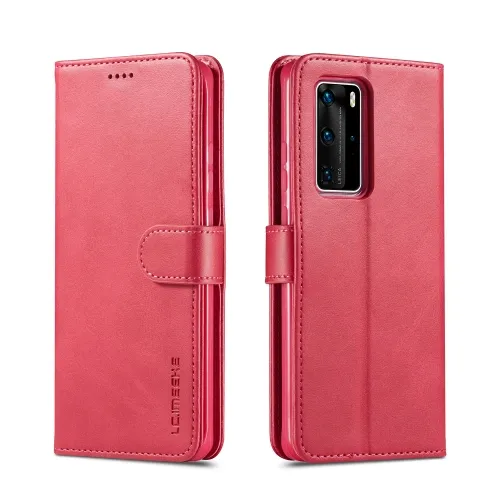 IMEEKE Peňaženkový kryt Huawei P40 Pro ružový
