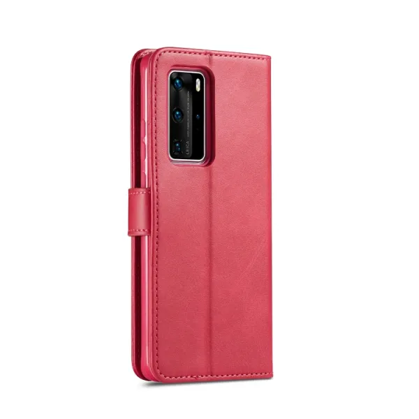 IMEEKE Peňaženkový kryt Huawei P40 Pro ružový