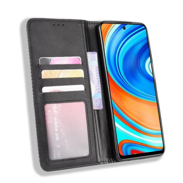 BUSINESS Peňaženkový kryt Xiaomi Redmi Note 9S / Note 9 Pro čierny