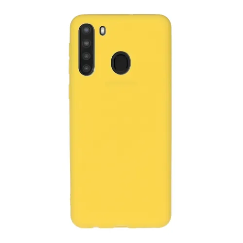 RUBBER Gumený kryt Samsung Galaxy A21 žltý