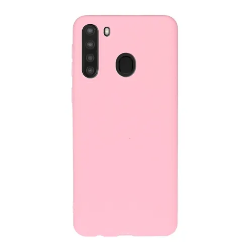 RUBBER Gumený kryt Samsung Galaxy A21 ružový