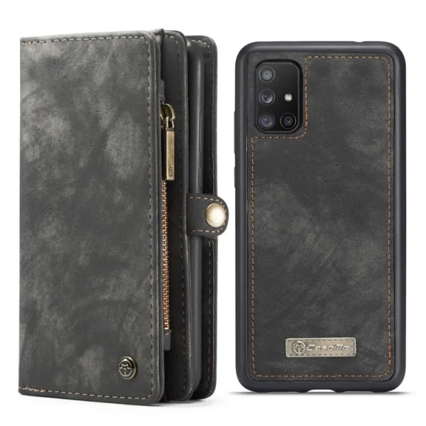 WALLET Ochranný kryt s peňaženkou 2v1 pre Samsung Galaxy A71 čierny
