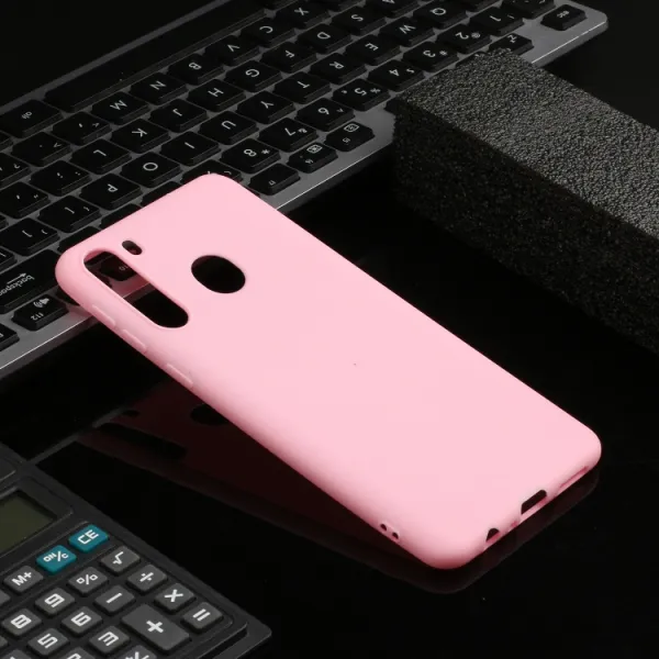 RUBBER Gumený kryt Samsung Galaxy A21 ružový