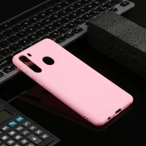 RUBBER Gumený kryt Samsung Galaxy A21 ružový