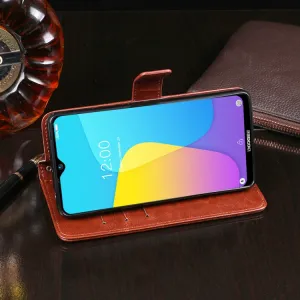 IDEWEI Peňaženkový kryt Doogee X90 hnedý